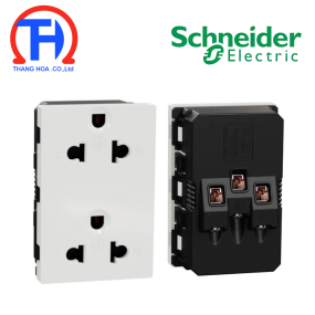 Ổ cắm đôi 3 chấu M3TS426UST2_WE Miluz E Schneider - Miluz E Series