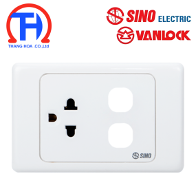 Ổ cắm đơn 3 chấu 16A với 2 lỗ SINO S9UEXX