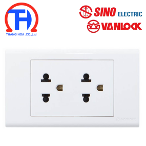 Ổ cắm đôi 3 chấu kiểu X 16A SINO S18UE2D