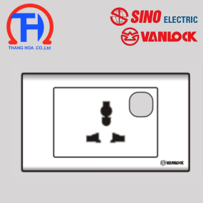 Ổ cắm đa năng có màn che 16A với 1 lỗ SINO S18UAMX