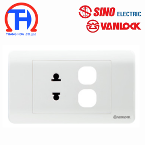 Ổ cắm đôi 2 chấu 16A với 2 lỗ SINO ZLU2/XX