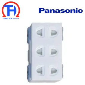Bộ 3 ổ cắm Panasonic WEV138307SW 2 chấu 16A có màn che