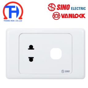 Ổ cắm đơn 2 chấu 16A với 1 lỗ SINO S9MUX