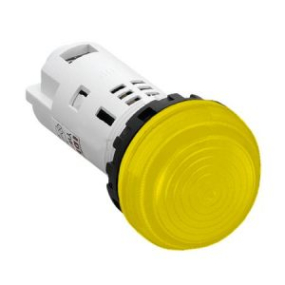 Đèn báo màu vàng, loại Unibody, mặt phẳng YW1P-1UQ4Y Idec