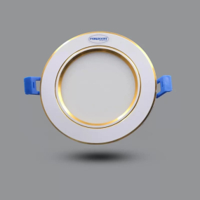 Đèn LED Downlight viền vàng 12W âm trần đổi 3 màu RRDE138L12/CCT