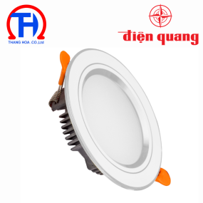 Bộ đèn LED Downlight Điện Quang ĐQ LRD17 viền trắng 7W - 9W (Ø90 bầu nhôm kín)