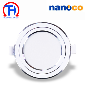Đèn LED Downlight Nanoco viền bạc 12W - 3S Series 