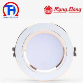 Đèn LED âm trần Downlight AT10 110/10W 6500K viền vàng