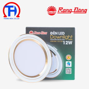 Đèn LED âm trần Downlight đổi màu AT20 viền vàng 110/12W