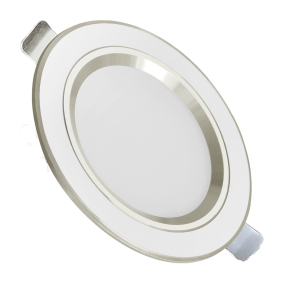 Bộ đèn LED Downlight Điện Quang ĐQ LRD18 CS viền bạc (8W, Ø90, đổi màu, bầu kín)
