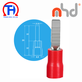 Đầu cos pin dẹp MHD DBV2-10 RED