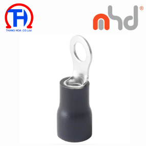 RV5.5-6 Black | Đầu cos tròn phủ nhựa màu đen MHD