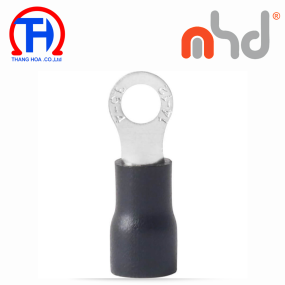 RV3.5-4 Black | Đầu cos tròn phủ nhựa màu đen MHD