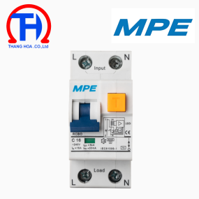 Cầu dao bảo vệ dòng rò, quá tải và ngắn mạch RCBO 2 cực, 16A, 15mA, 6kA RCBO-15/216