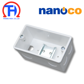 Hộp đế âm đơn, 1 gang, có tán NANOCO  NA101TM