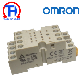 Đế relay OMRON PYF14A-N Số chân cắm: 14; Chân pin dẹt; 5A; 300VAC; Lắp thanh ray DIN, Lắp mặt (bắt vít); Bắt vít