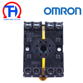 Đế relay OMRON P2CF-08-E Số chân cắm: 8; Chân pin tròn; 5A; 300VAC; Lắp thanh ray DIN, Lắp mặt (bắt vít); Bắt vít