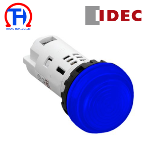 Đèn báo màu xanh da trời, loại Unibody, mặt phẳng YW1P-1UQ4S Idec
