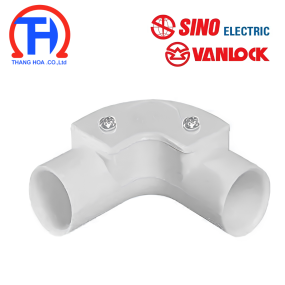 E244/20 - Cút chữ L SP-SINO có nắp, cỡ 20mm, nhựa PVC 