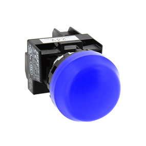 Đèn báo màu xanh da trời, không biến thế, IP65 ngoài mặt tủ, mặt phẳng YW1P-1EQM3S Idec
