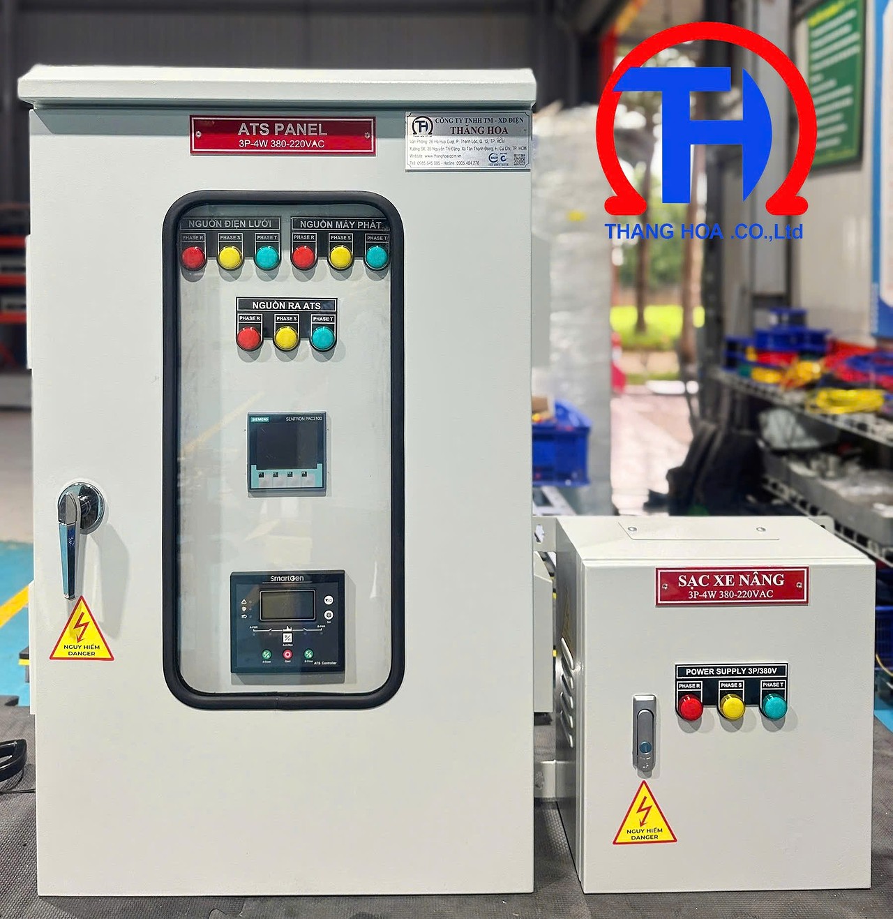 02 TỦ CHUYỂN NGUỒN ATS & TỦ NGUỒN SẠC XE NÂNG